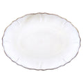 Rustica Antique White Melamine Oval Serving Platter - White