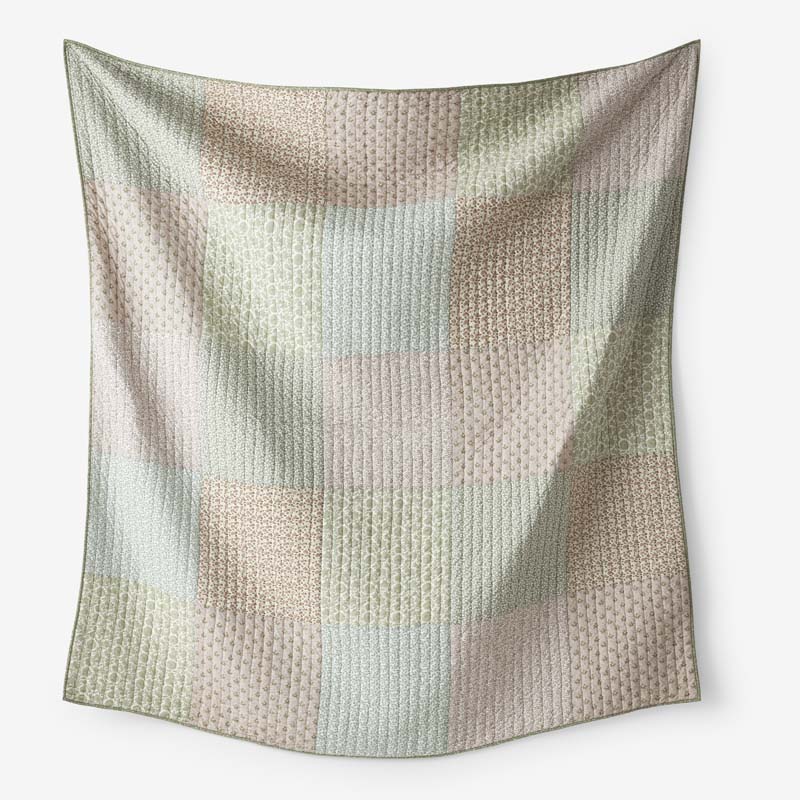 Megara Patchwork Quilted Sham - Green, King