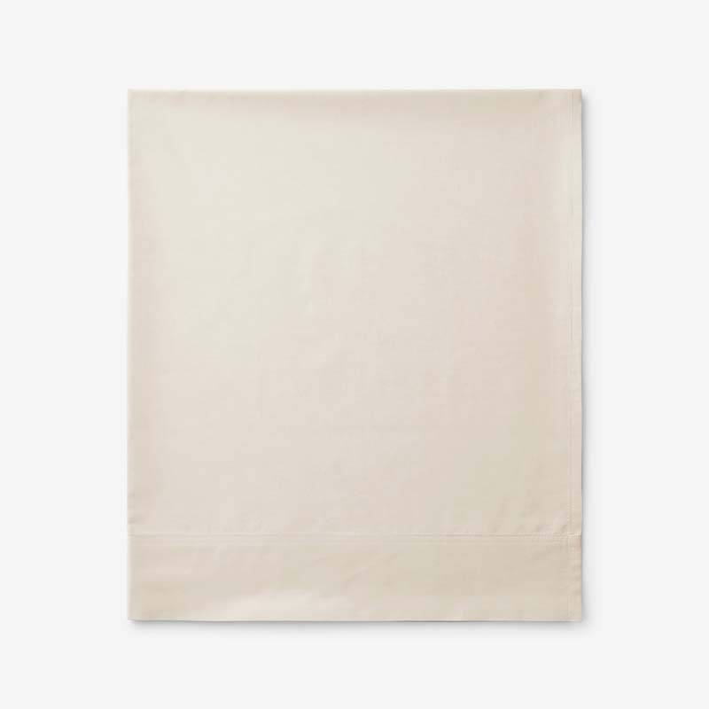 Premium Cool Supima® Cotton Percale Flat Bed Sheet - Oatmeal, Full