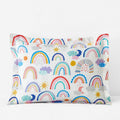 Magical Rainbows Classic Cool Organic Cotton Percale Sham - White Multi, Standard
