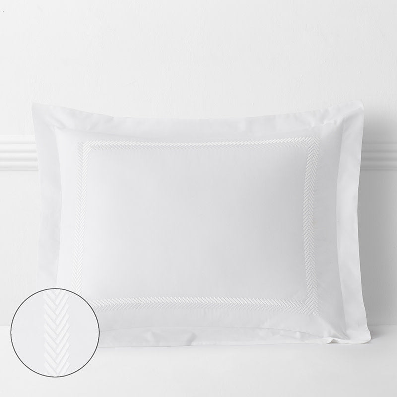 Hewett Luxe Smooth Egyptian Cotton Sateen Sham - White, Standard
