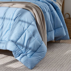 Classic Cool Cotton Percale Comforter - Porcelain Blue, Full