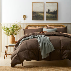 Quilted Sham - Dark Brown, Standard