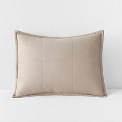 Quilted Sham - Feather Tan, Standard