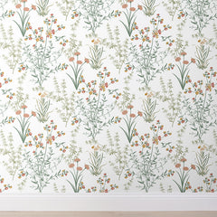 Jardin Traditional Wallpaper - White Multi, Roll