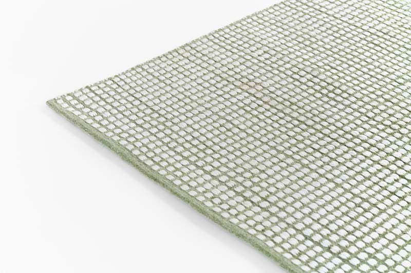 Handwoven Mini Checkered Performance Rug - Green, 8' x 10'