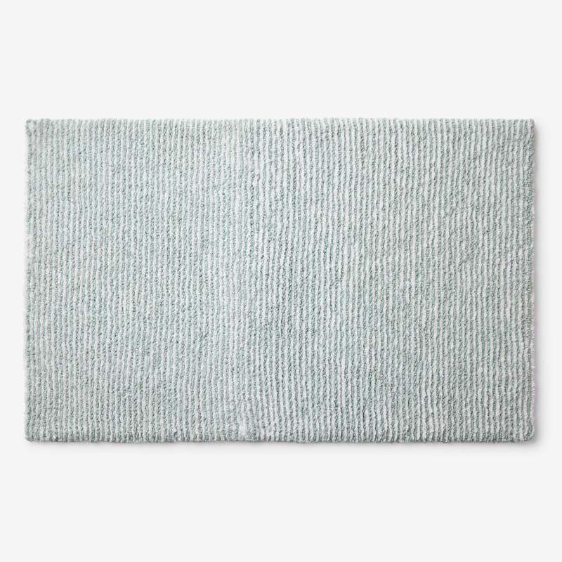 Thin Stripe Bath Rug - Sea Spray, 24 in. x 40 in.