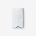 Scalloped Edge Hand Towel - Light Blue