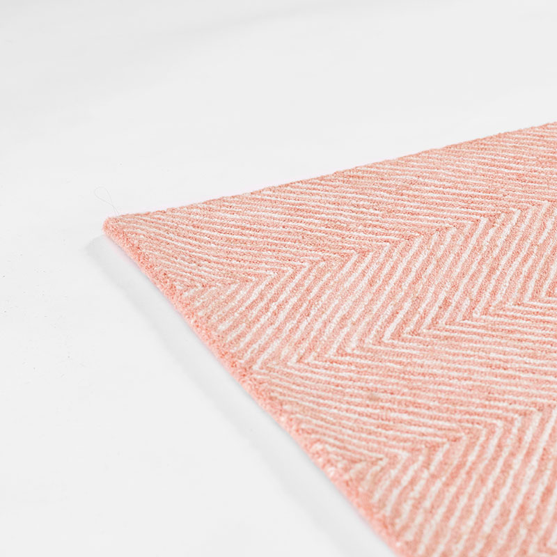 Herringbone Hand Tufted Wool Rug - Pink, 3' 6" x 5' 6"