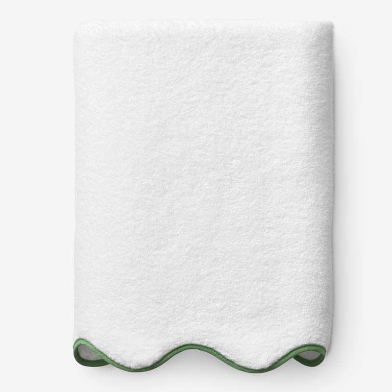 Scalloped Edge Bath Sheet - Green