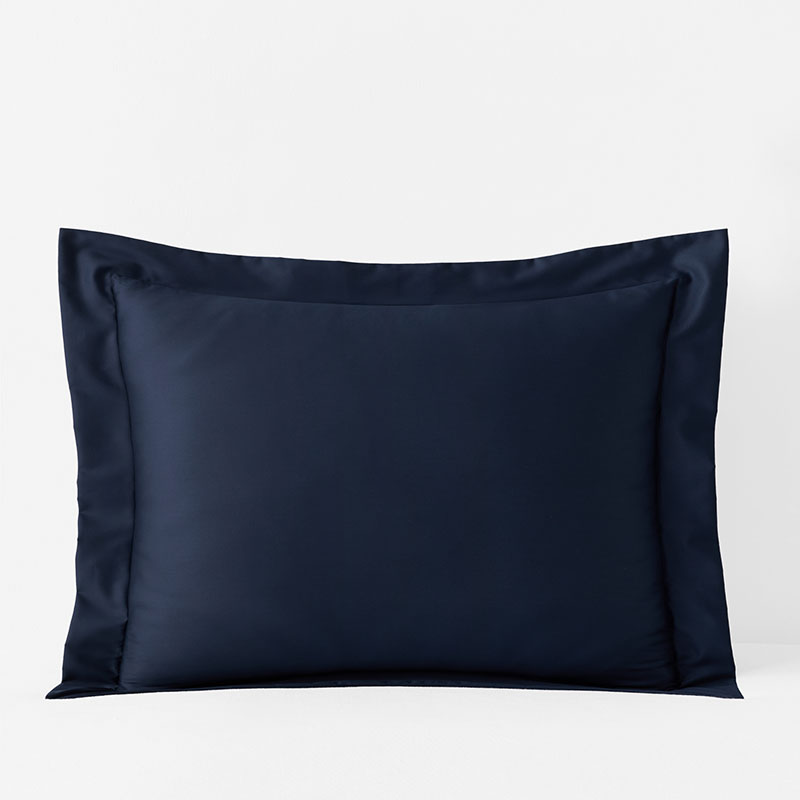 Premium Smooth Supima® Cotton Wrinkle-Free Sateen Sham - Navy, King