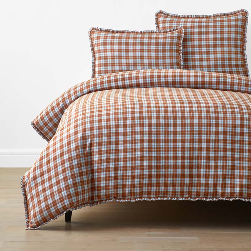 Classic Plaids Yarn-Dyed Cotton Duvet Cover - Harbor Plaid, King/Cal. King