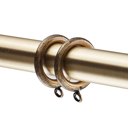 .75" Drapery Rings, Set of 10 - Antique Gold, OS