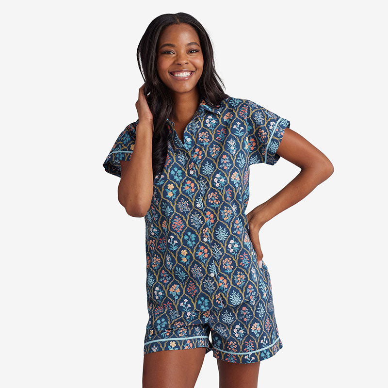 Printed Voile Women's Shorts Set - Hawthorne, XS
