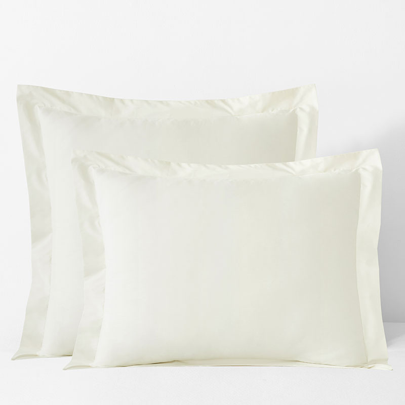 Classic Cool Cotton Percale Sham - Cream, Euro