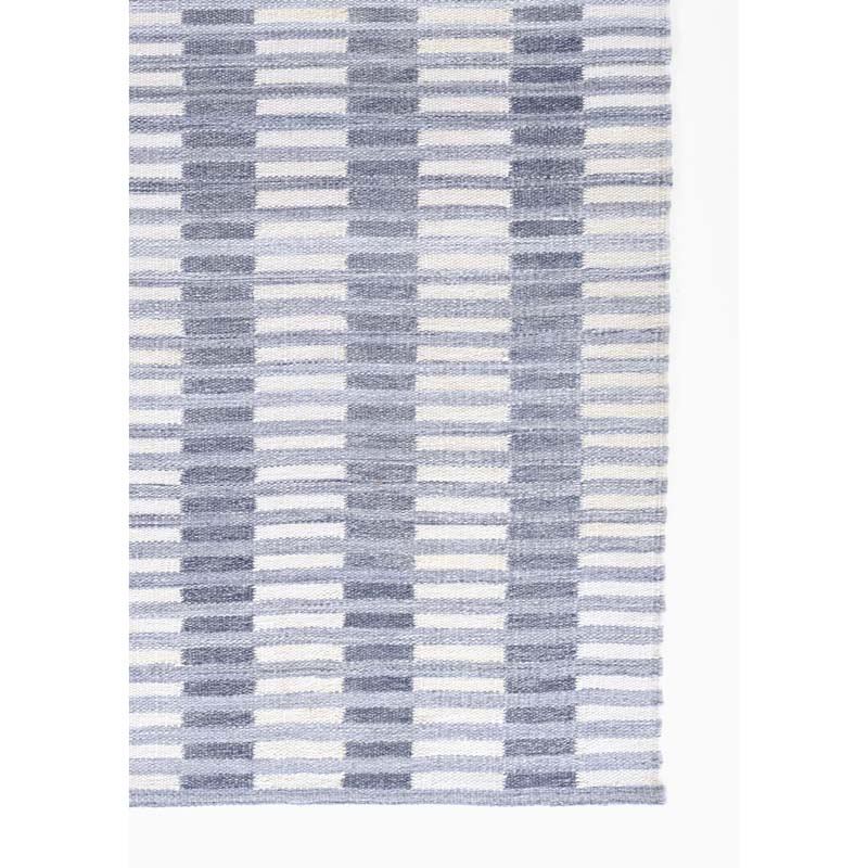 Handwoven Checked Plaid Performance Rug - Blue, 2' x 3'