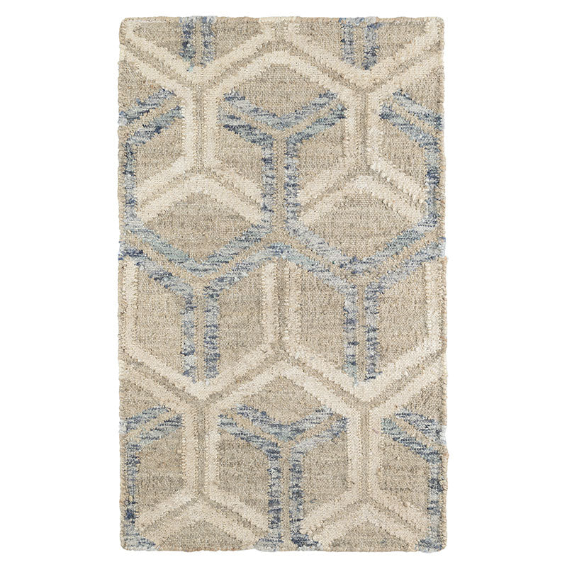 Tala Handwoven Jute Rug - Blue, 2' x 3'