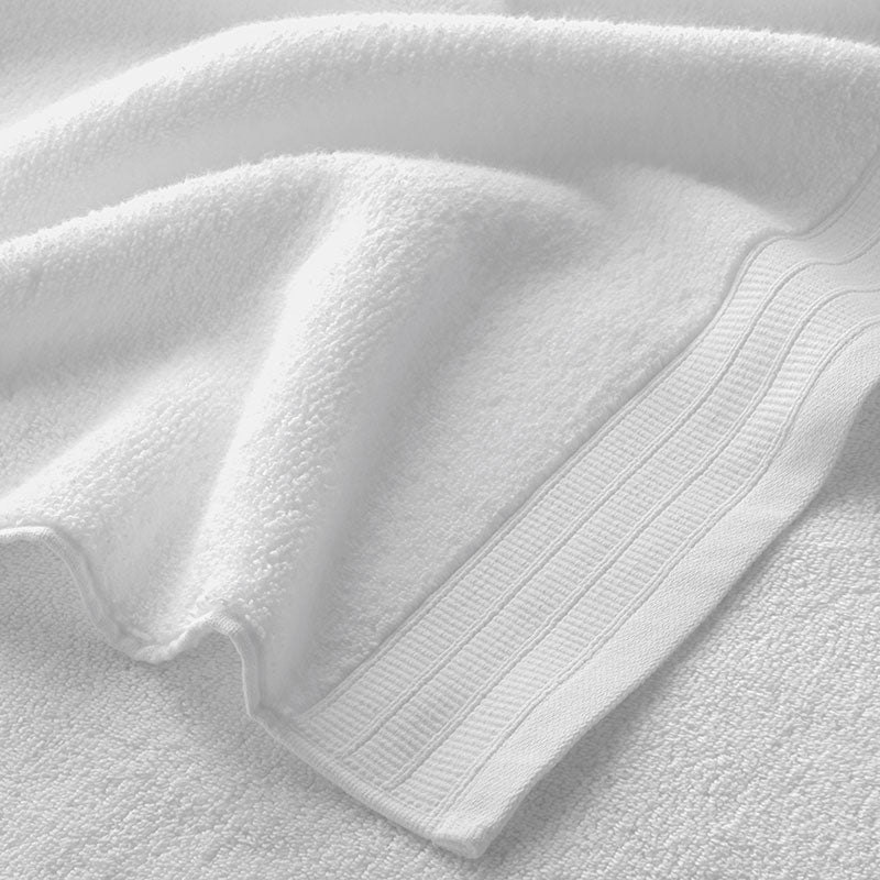 Plush Spa Solid Bath Towel - White