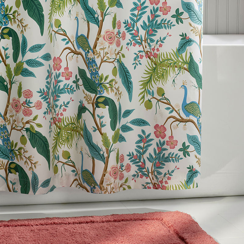 Peacock Classic Smooth Sateen Shower Curtain - Cream