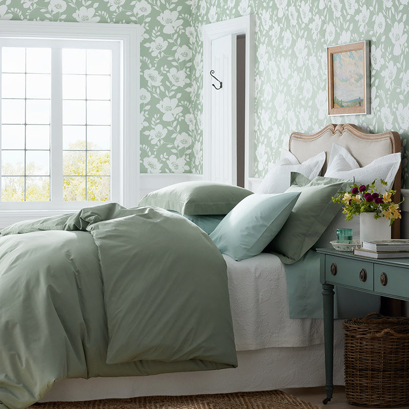 Ava Removable Wallpaper - Floral Willow Green, Panel