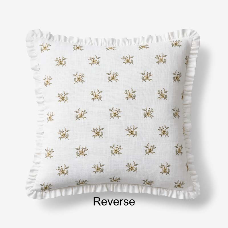 Flower Reversible Decorative Square Pillow Cover - Multi, 20 in. x 20 in.