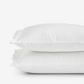 Embroidered Scallop Classic Smooth Sateen Solid Pillowcase Set - Light Gray, Standard