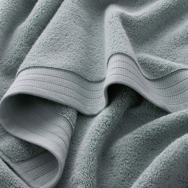 Plush Spa Solid 4-Piece Bath & Hand Towel Set - Seaspray