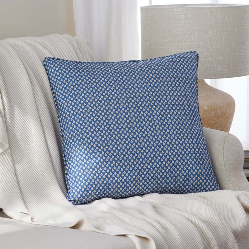 Jiya Reversible Decorative Square Pillow Cover - Blue Multi, 20 in. x 20 in.
