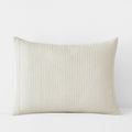 Premium Smooth Cotton Sateen Solid Quilted Sham - Cream, King