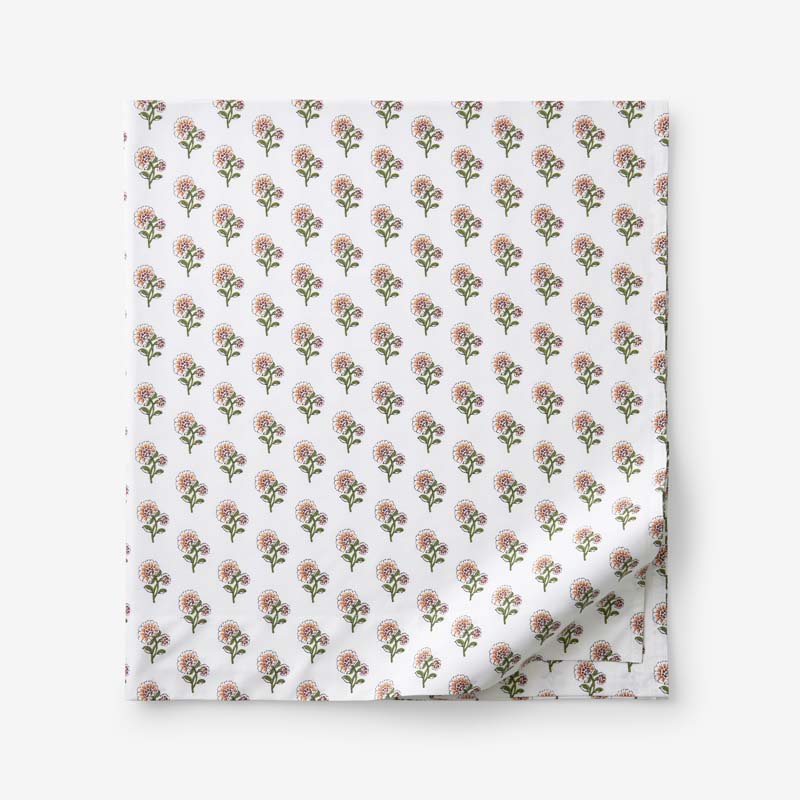 Suhana  Garment Washed Cotton Percale Flat Bed Sheet - Caramel, Twin/Twin XL