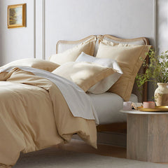 Premium Smooth Supima® Cotton Wrinkle-Free Sateen Flat Bed Sheet - Yellow, Deep Pocket Cal. King
