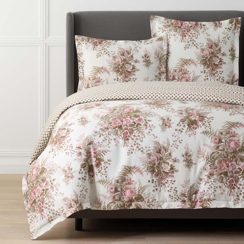 Antara Reversible Premium Smooth Sateen Duvet Cover - Blush, King/Cal. King