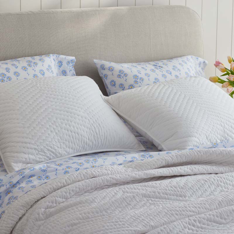 Isadora Classic Cool Cotton Percale Pillowcase Set - Flower, King