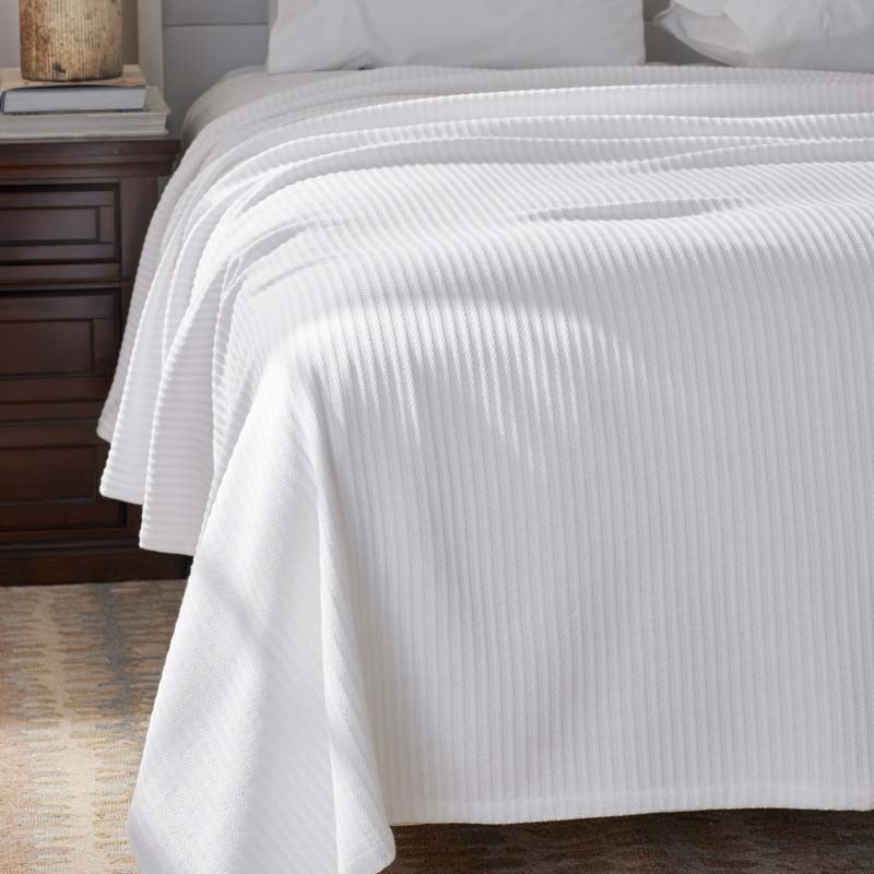 Egyptian Cotton Blanket - White, Twin/Twin XL