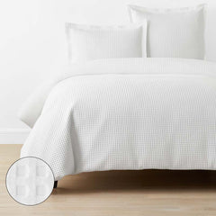 Waffle Duvet Cover - White, King/Cal. King