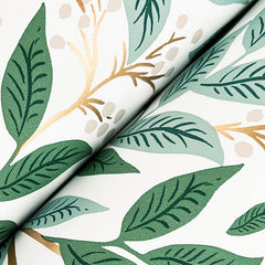 Willowberry Traditional Wallpaper - Emerald White, Roll
