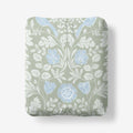 Tira Floral Classic Cool Cotton Percale Fitted Bed Sheet - Bird Green, Full