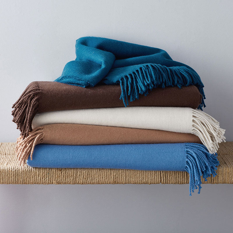 Luxe Lambswool Throw - Teal