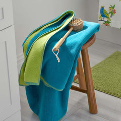Reversible Solid Bath Towel - Teal Blue