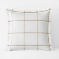 Tailored Stripes and Plaids Classic Cool Cotton Percale Sham - Window Pane Plaid Wheat, Euro