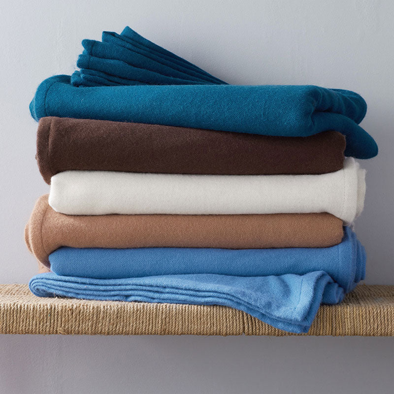 Luxe Lambswool Blanket - Teal, King/Cal. King