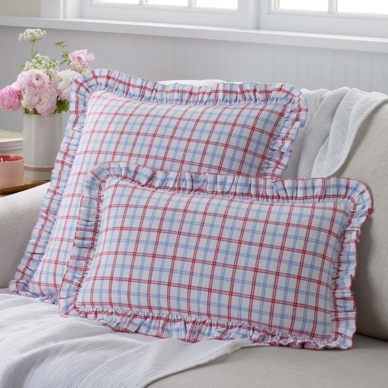 Classic Plaids Yarn-Dyed Cotton Decorative Lumbar Pillow Cover - Graph Plaid