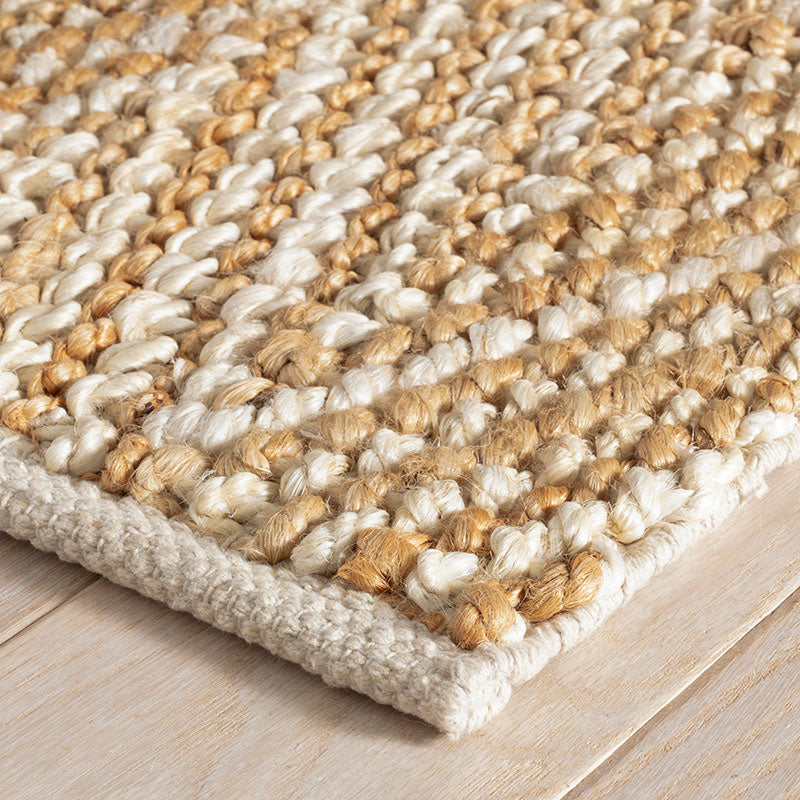 Meghan Handwoven Jute Rug - Ivory/Beige, 5' x 8'