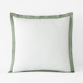 Solid Border Classic Cool Cotton Percale Sham - Thyme, Euro