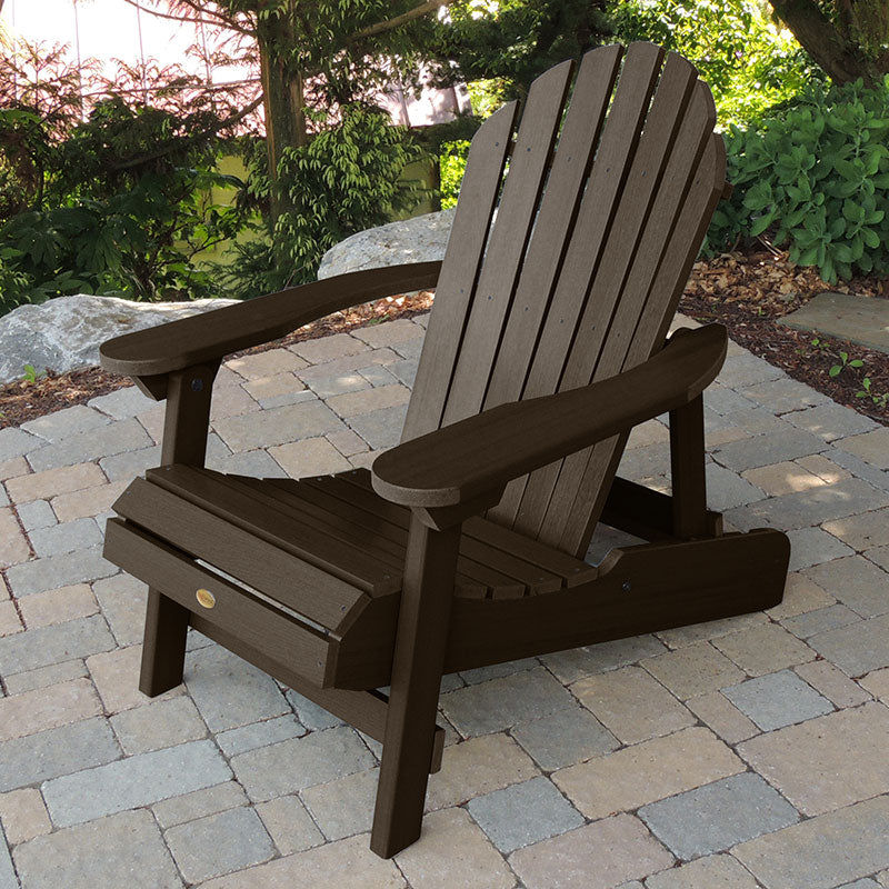 Folding and Reclining Adirondack Chair - Bark