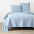 Yarn-Dyed Pencil Stripe Quilt - Blue, King/Cal. King