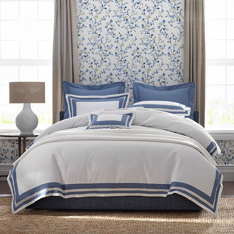 Emily Removable Wallpaper - White/Blue, Roll