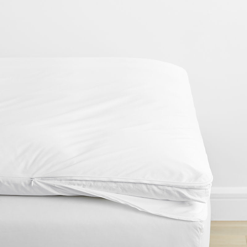 Classic Cool Cotton Percale Mattress Topper Cover - White, Twin
