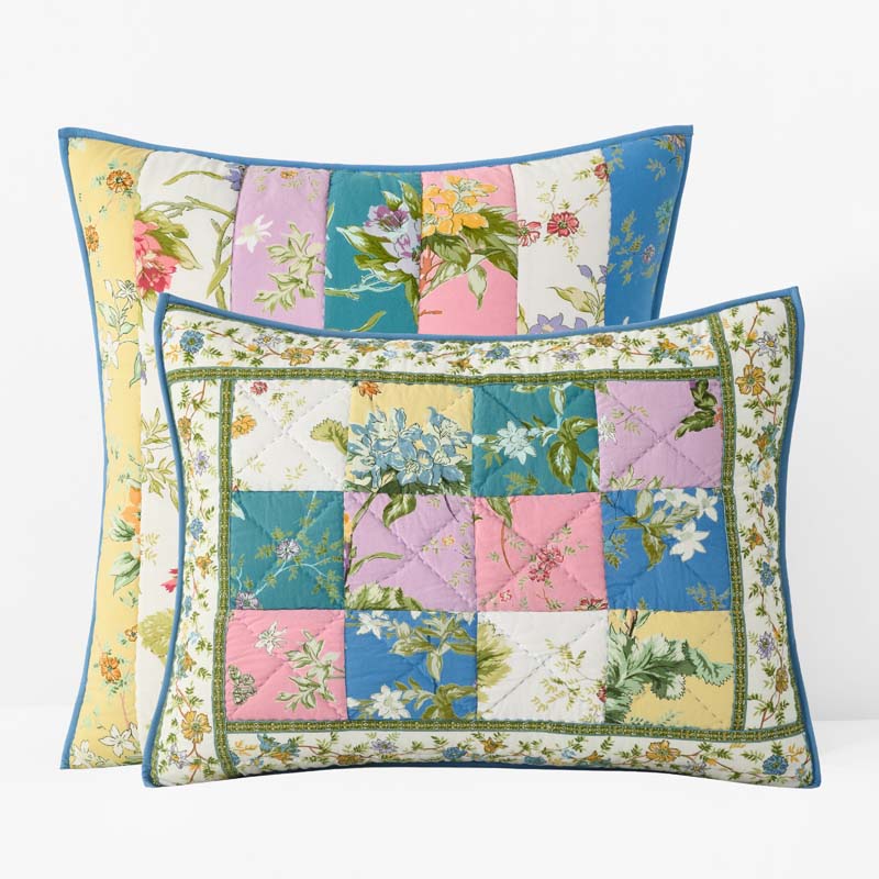 Darla Patchwork Quilted Sham - Multi, Euro