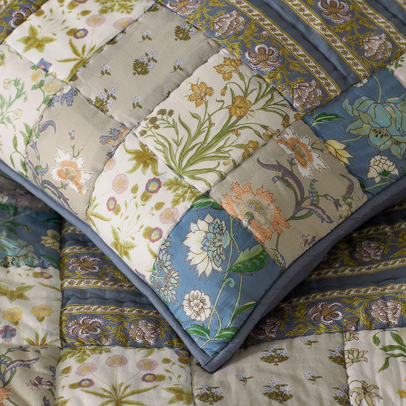 Dorothea Patchwork Quilted Sham - Blue Multi, Standard